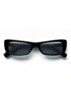 Francis Klein Capri Eyewear In Black Yelloy Gold Grey