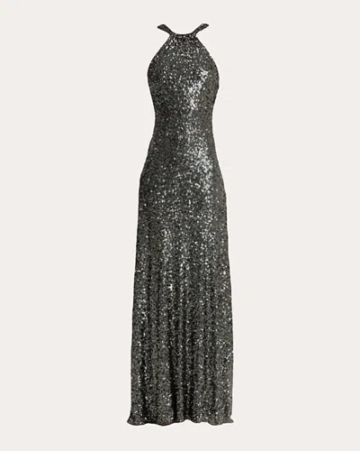 Francisco Arce Women's Calixta Sequined Jersey Gown In Silver
