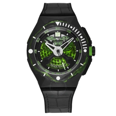 Franck Dubarry Diver Automatic Black And Green Dial Men's Watch Div-04 In Black / Green / Skeleton
