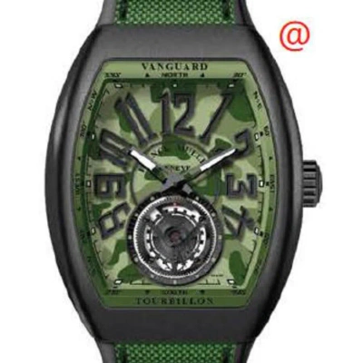 Franck Muller Camouflage Tourbillon Hand Wind Green Dial Men's Watch V45tcamouflagettnrmcve(camvenrn In Metallic