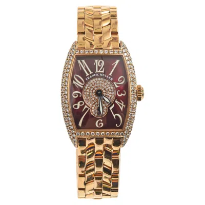 Pre-owned Franck Muller Cintree Curvex 18k Diamonds Ladies Wristwatch Ref. 1750 S6 Pm D Cd In Multi