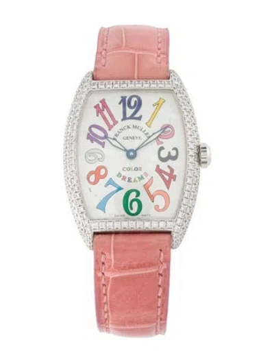 Pre-owned Franck Muller Cintrée Curvex Color Dreams Watch In Multicolor