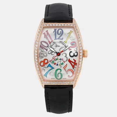 Pre-owned Franck Muller Color Dreams 5851 M Sc Coldrm D1r Automatic Silver 18k Rose Gold Men's Wristwatch 33 Mm