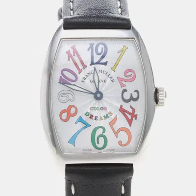 Pre-owned Franck Muller Colordream 7502qz Quartz Stainless Steel Womens Wristwatch 29 Mm In White