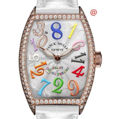 Franck Muller Crazy Hours Automatic Diamond Silver Dial Ladies Watch 5850ch30thcoldrmd(5n) In Gold
