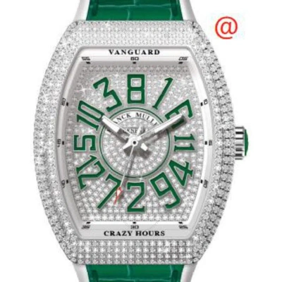 Franck Muller Crazy Hours Automatic Diamond Silver Dial Men's Watch V41chdcdacvr(diamvrac) In Green