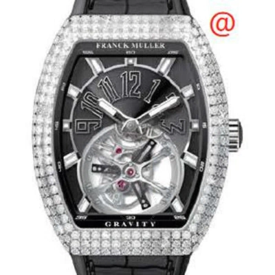 Franck Muller Gravity Hand Wind Diamond Black Dial Men's Watch V41tgravitycsdacnr(nrnrac) In Burgundy