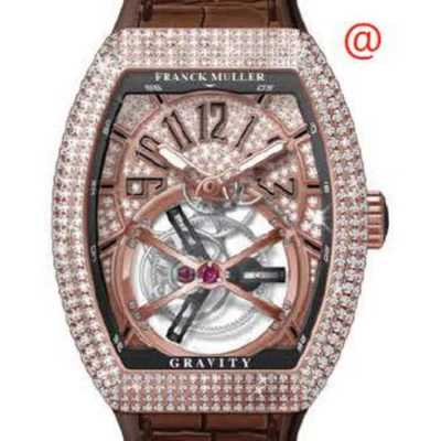 Franck Muller Gravity Hand Wind Diamond Gold Dial Men's Watch V45tgravitycsdcd5nnr(diamnr5n) In Brown