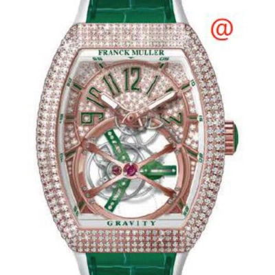 Franck Muller Gravity Hand Wind Diamond Gold Dial Men's Watch V45tgravitycsdcd5nvr(diamvr5n) In Green