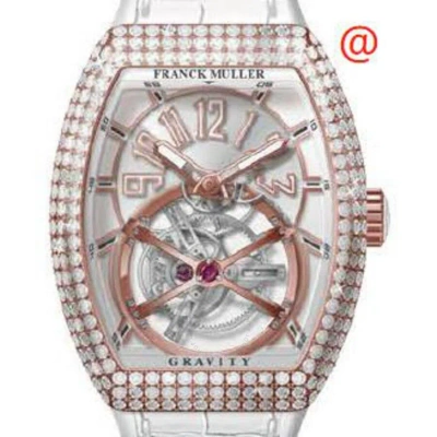 Franck Muller Gravity Hand Wind Diamond Silver Dial Men's Watch V45tgravitycsd5nbc(blcblc5n) In White