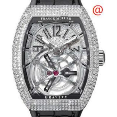 Franck Muller Gravity Hand Wind Diamond Silver Dial Men's Watch V45tgravitycsdcdacnr(diamnrac) In Black