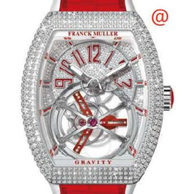 Franck Muller Gravity Hand Wind Diamond Silver Dial Men's Watch V45tgravitycsdcdacrg(diamrgeac) In Red