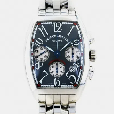 Pre-owned Franck Muller Gray Stainless Steel Curvex 7880ccatoac-267 Men's Wristwatch In Grey