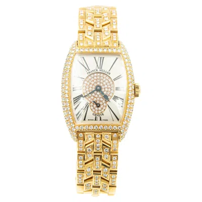 Pre-owned Franck Muller Ladies Cintree Curvex 18k Rose Gold Diamonds Wristwatch Ref. 1751 In Red
