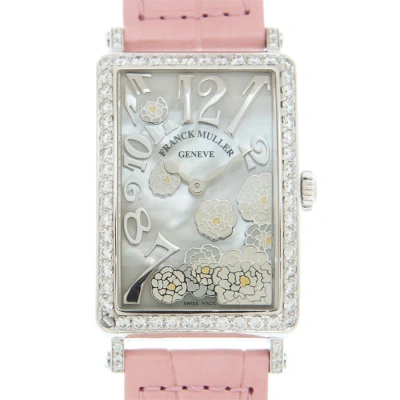 Franck Muller Long Island Quartz Diamond White Mother Of Pearl Dial Unisex Watch 952qzrelmopbcd1rls( In Pink