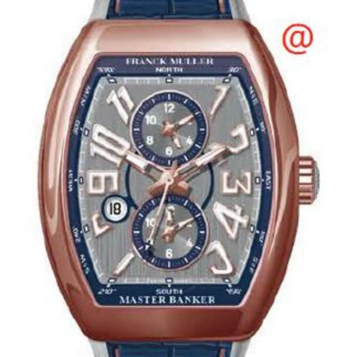 Franck Muller Master Banker Chronograph Automatic Blue Dial Men's Watch V45mbscdt5nbu(ttblc5n) In Burgundy