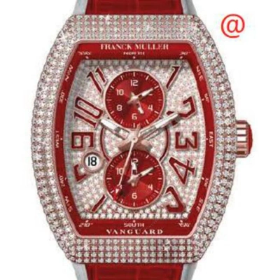 Franck Muller Master Banker Chronograph Automatic Diamond Red Dial Men's Watch V45mbscdtdcd5nrg(diam In Gold