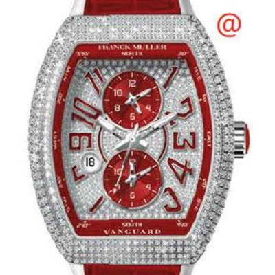 Franck Muller Master Banker Chronograph Automatic Diamond Red Dial Men's Watch V45mbscdtdcdacrg(diam In Gold