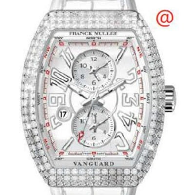 Franck Muller Master Banker Chronograph Automatic Diamond White Dial Men's Watch V45mbscdtdacbc(blcb In Black