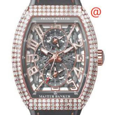 Franck Muller Master Banker Skeleton Chronograph Automatic Diamond Men's Watch V45mbscdtsqtd5ntt(ttb In Gray