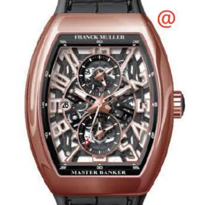 Franck Muller Master Banker Skeleton Chronograph Automatic Men's Watch V45mbscdtsqt5nnr(nrblc5n) In Brown