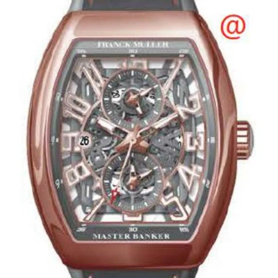 Franck Muller Master Banker Skeleton Chronograph Automatic Men's Watch V45mbscdtsqt5ntt(ttblc5n) In Brown