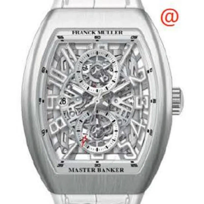 Franck Muller Master Banker Skeleton Chronograph Automatic Men's Watch V45mbscdtsqtacbrbc(blcblcacbr In Skeleton / White