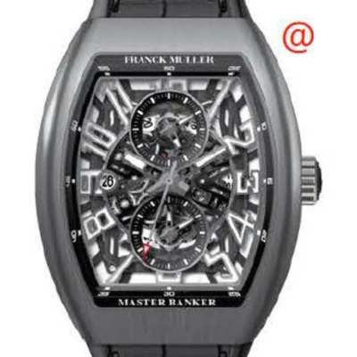 Franck Muller Master Banker Skeleton Chronograph Automatic Men's Watch V45mbscdtsqtttbrnr(nrblcttbr) In Black / Skeleton
