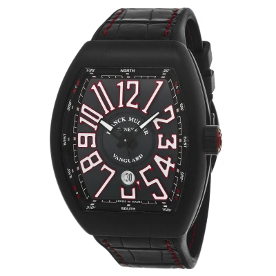 Pre-owned Franck Muller Men's 45scblkblkwht 'vanguard' Black Dial Swiss Automatic Watch