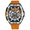 Franck Muller Skafander Automatic Black Dial Mens Watch 46scskfblkorg In Orange