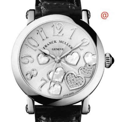 Franck Muller Round Heart Quartz Silver Dial Ladies Watch 8035heartrel2cocd(blcac)-bkstrap In Metallic