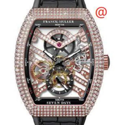 Franck Muller Seven Days Hand Wind Diamond Men's Watch V41s6dmvtd5nnr(nrblcrge) In Gold