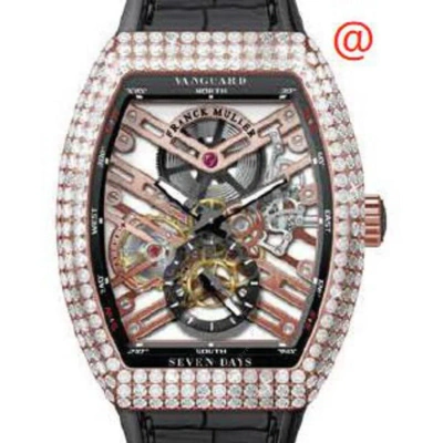 Franck Muller Seven Days Hand Wind Diamond Men's Watch V41s6sqtd5nnr(nrblcrge) In Black