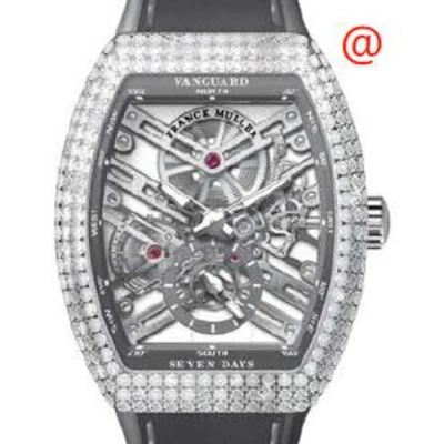 Franck Muller Seven Days Hand Wind Diamond Men's Watch V41s6sqtdactt(ttblc) In Gray