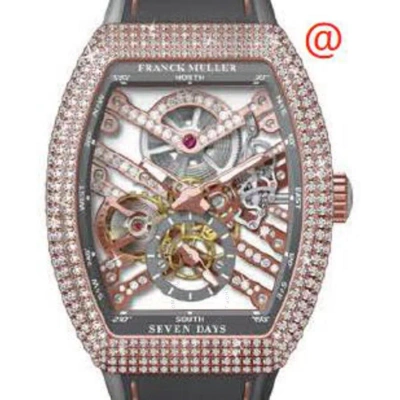 Franck Muller Seven Days Hand Wind Diamond Men's Watch V41s6sqtdmvtd5ntt(ttblc) In Gray