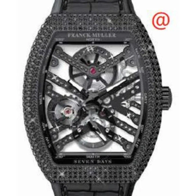 Franck Muller Seven Days Hand Wind Diamond Men's Watch V41s6sqtdmvtdacnrnr(nrgrigri) In Black