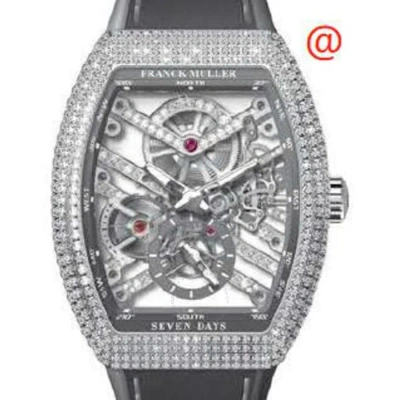 Franck Muller Seven Days Hand Wind Diamond Men's Watch V41s6sqtdmvtdactt(ttblc) In Gray