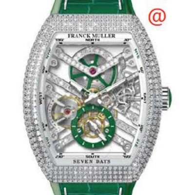 Franck Muller Seven Days Hand Wind Diamond Men's Watch V41s6sqtdmvtdacvr(blcnrvr) In Multi