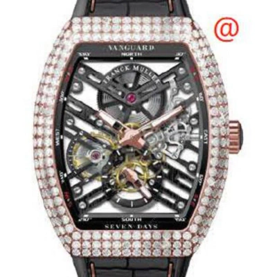 Franck Muller Seven Days Hand Wind Diamond Men's Watch V41s6sqtdmvtnr5nnr(nrblcrge) In Black