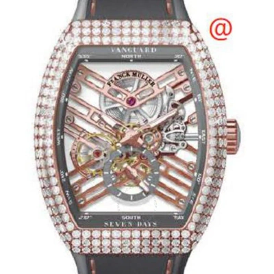 Franck Muller Seven Days Hand Wind Diamond Men's Watch V45s6sqtd5ntt(ttblc) In Gray