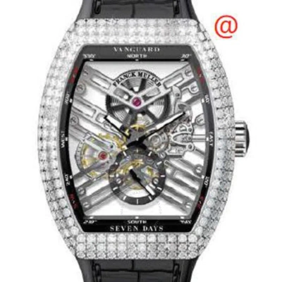 Franck Muller Seven Days Hand Wind Diamond Men's Watch V45s6sqtdacnr(nrblcrge) In Black