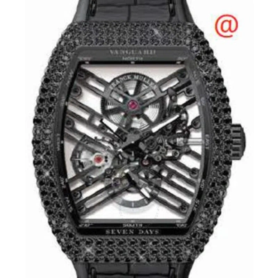 Franck Muller Seven Days Hand Wind Diamond Men's Watch V45s6sqtdacnrnr(nrgrigri) In Black