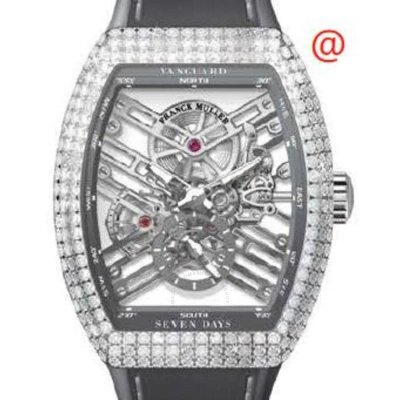 Franck Muller Seven Days Hand Wind Diamond Men's Watch V45s6sqtdactt(ttblc) In Gray