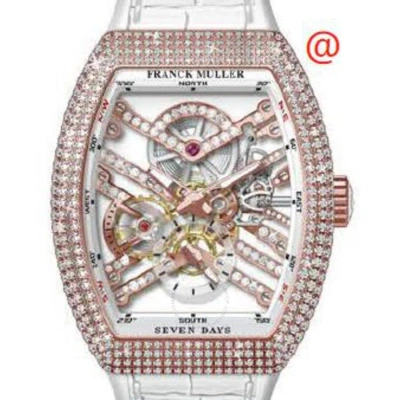 Franck Muller Seven Days Hand Wind Diamond Men's Watch V45s6sqtdmvtd5nbc(blcnrrge) In Neutral
