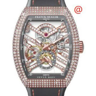 Franck Muller Seven Days Hand Wind Diamond Men's Watch V45s6sqtdmvtd5ntt(ttblc) In Gold