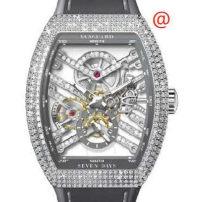 Franck Muller Seven Days Hand Wind Diamond Men's Watch V45s6sqtdmvtdactt(ttblc) In Gray