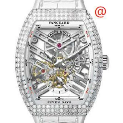 Franck Muller Seven Days Hand Wind Diamond Unisex Watch V41s6sqtdacbc(blcnrrge) In Metallic