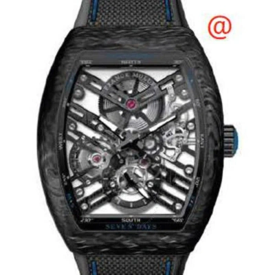Franck Muller Seven Days Hand Wind Men's Watch V41s6sqtcarbonbl(nrgribl) In Black