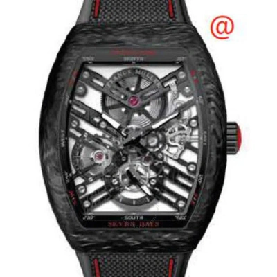 Franck Muller Seven Days Hand Wind Men's Watch V41s6sqtcarboner(nrgrirge) In Black