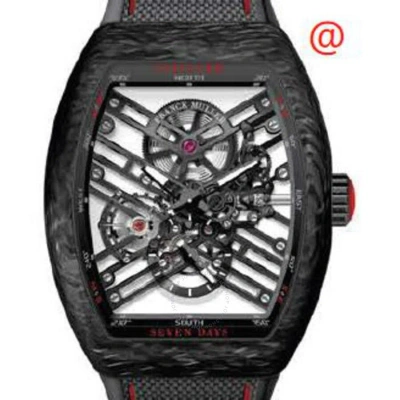 Franck Muller Seven Days Hand Wind Men's Watch V45s6sqtcarboner(nrgrirge) In Black